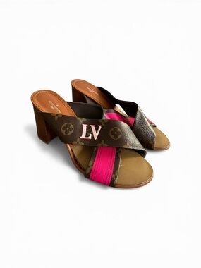 Louis Vuitton Monogram Canvas Sandal Heels